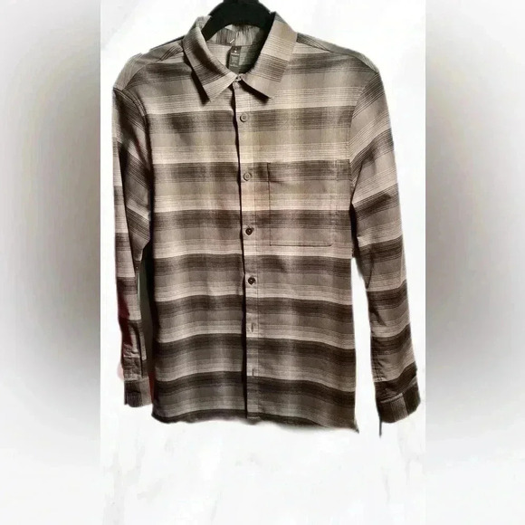 Sophisticated Performance Lululemon Mason Peak Grey Stripe ButtonDown LS shirt S - Picture 2 of 5